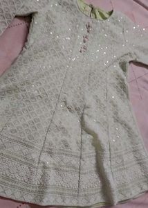 Embroidered Green Sharara