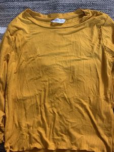 Mustard Ribbed Top - UK 10