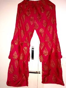 rani pink colour co-ord dress, sharara