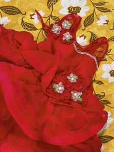 Red party wear frock