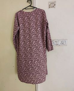 Belted Floral A-Line Dress