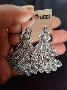 Silver Tone Dress Earrings