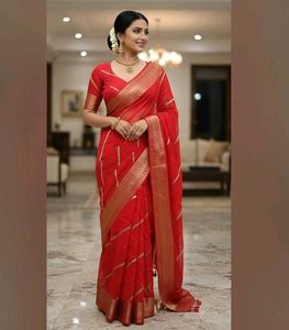 party wear organza saree