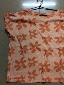 bust size 30 ... orange colour... floral flower print....