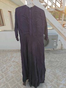 Hand Work Dark Purple Color Ethnic Gown