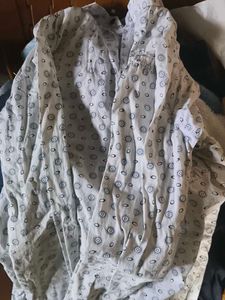Patterned Button-Down Shirt