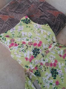 Tokyo Talkies Floral Midi Women Green A-line Dress