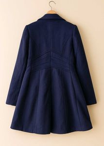 Max Women’s Long Winter Coat Lavender Blue Shade