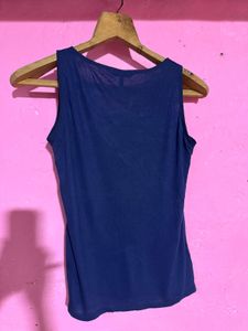 Navy Sleeveless Top