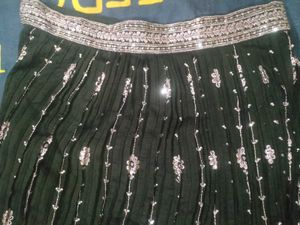 Elegant Green Sequin Lehenga Set