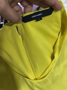 Yellow Sleeveless Shift Dress