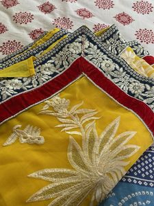 New Beautiful Mustard Coloured Saree For Wedding