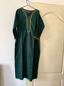 Elegant Green Embroidered Kurta