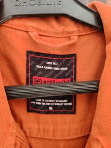 Orange Denim Winter Jacket