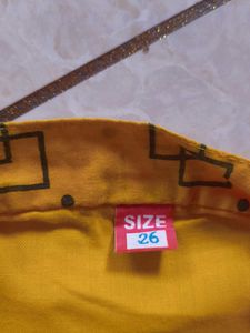 Yellow Geometric Print Kurta Set