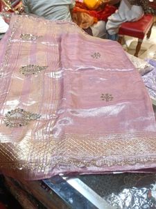 Elegant Lavender Saree(Without Blouse)