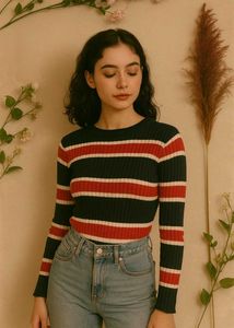 Striped Knit Sweater
