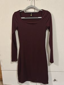 Bodycon Maroon Dress
