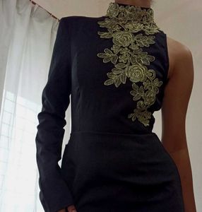 Black One-Shoulder Dress