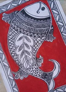 Madhubani Fish Painting