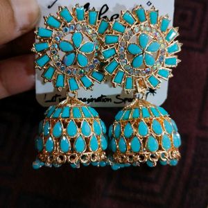 Ladies Blue 💙 Colour Jhumke