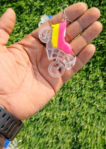 SET OF 1 Bike Light Keychain