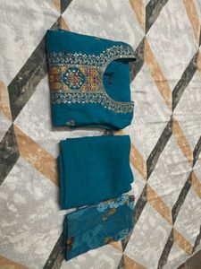 straight kurta set with dupatta