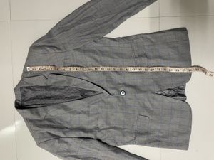 Gray Plaid Blazer