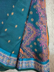 Elegant Teal Saree
