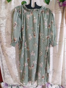 Floral ,Pista Green Clr ,Dress🌸