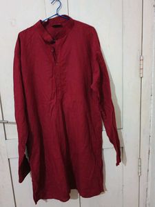 Maroon Kurta With 2 Side Pockets