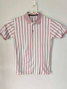 Striped Pink Polo Shirt