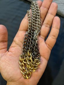 Tri Colour Metal Necklace
