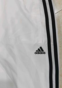 Adidas White Track Pants, M Size