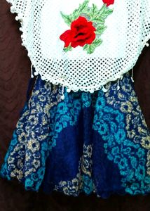 Frock Fancy Unique Double koti attached,