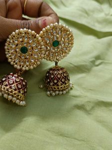 Kundan Jhumka Earrings