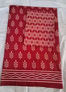 Fancy Pure Cotton Saree With Blouse Piece ❣️❣️❣️