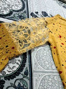 Stylish Yellow Printed Top