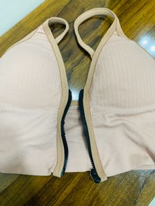 Pink Zipper Crop Top