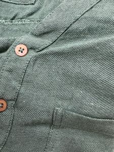 Olive Green Shirt-Style Top