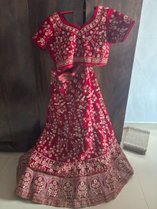 Red Embroidered Lehenga Choli