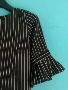 Striped Flared Sleeve Top