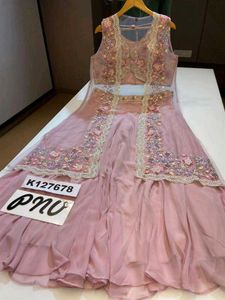 🩷 Indo Western Divider Plazo With Shrug 🩷