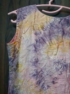 Hand-Dyed Floral Embellished Kurti