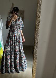 Printed BOHEMIAN Tiered Maxi Dress