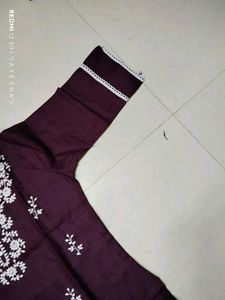Maroon Embroidered Kurta Set