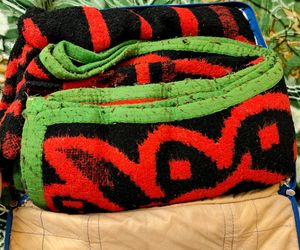 Red &amp; Black Patterned Blanket