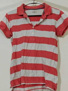 Striped Polo Top