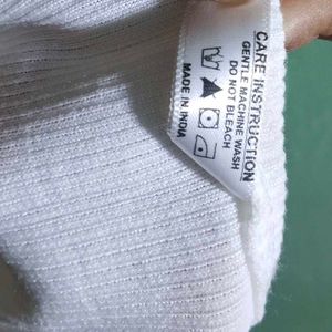 White Ribbed Tank Top