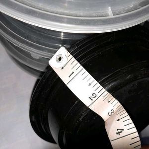 Black Plastic Food Containers - Set of 5